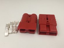 Set van 2 Rode Anderson stekkers connectors 50 Ampère 16mm2 kabel dikte Set van 2 Rode Anderson stekkers connectors 50 Ampère 16mm2 kabel dikte