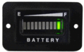 Batterij indicator, inbouw 12/24V +/-/c Batterij indicator, inbouw 12/24V +/-/c